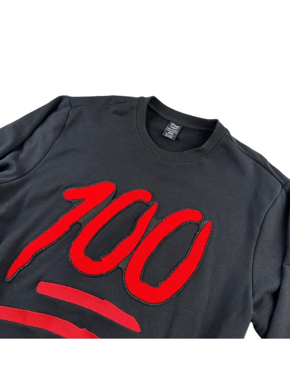 Fly Supply "100" Crewneck Pullover Sweater With Pockets Black • 3XL